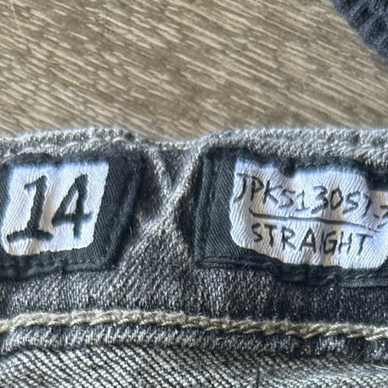 ✨ Studded Miss Me straight Jeans — Gray Wash (Youth 14)