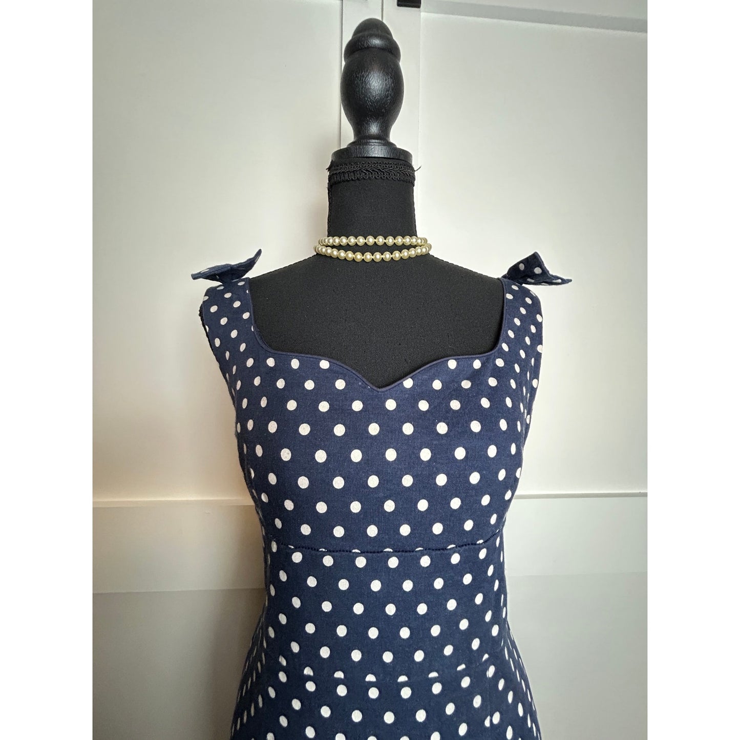 50er Jahre Retro-Tupfenkleid Lindy Bop Pin Up Rockabilly Fit-and-Flare Midi