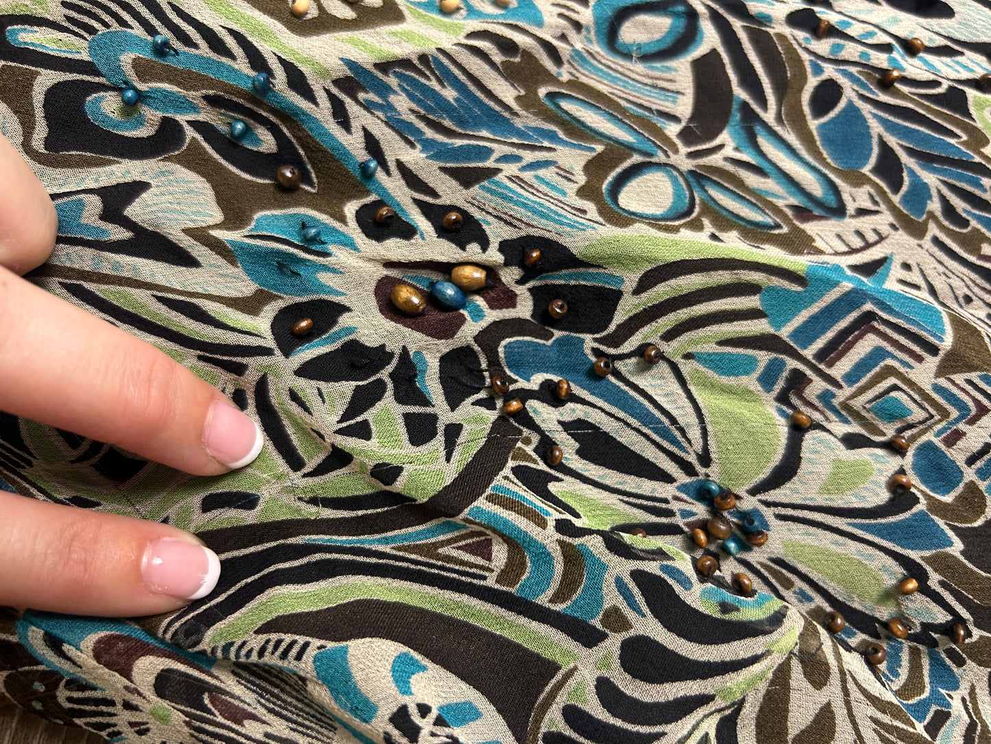 Vintage i.c.e. Beaded Silk Asymmetrical Fairy Dress Size 6