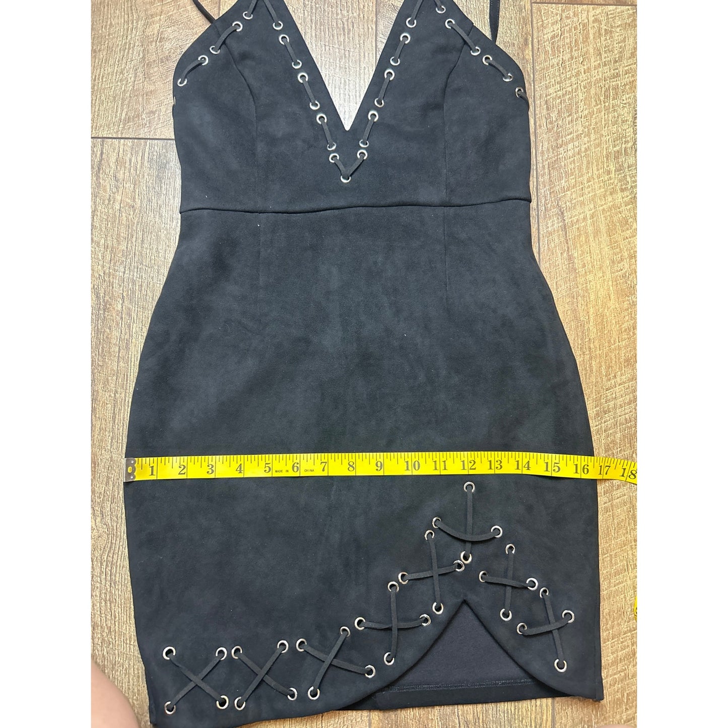 Hello Molly vegan suede lace up dress size 8 western alternative