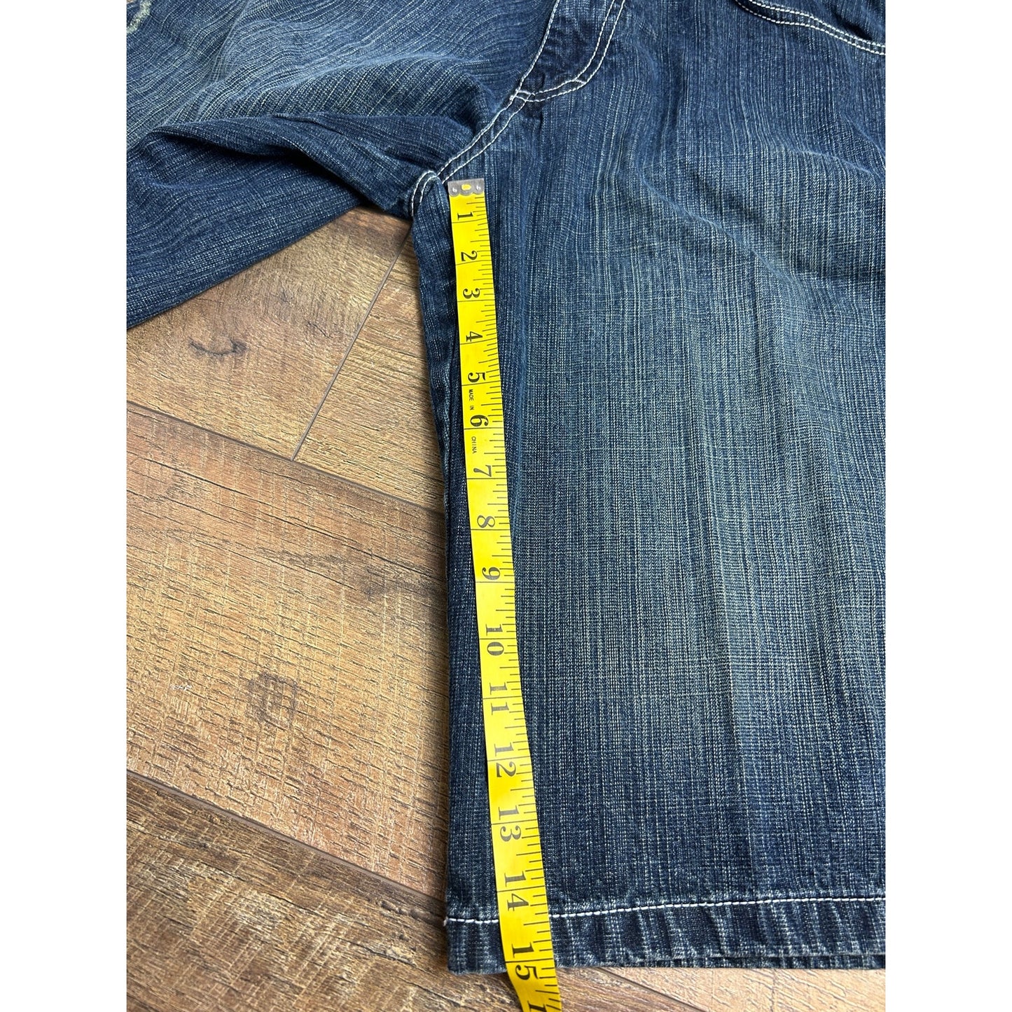 Y2K Jorts Southpole Baggy Verwaschen Medium Wash 32" x 15"