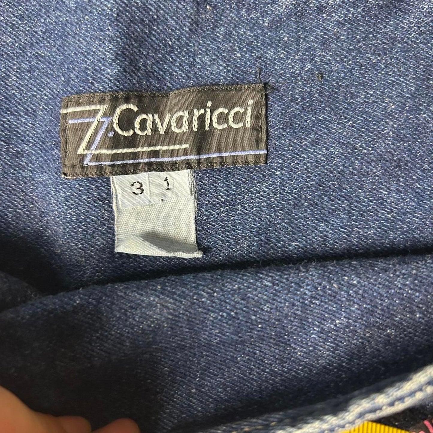 1980s Z. Cavaricci size 32x24 vintage euro jeans with attached skirt