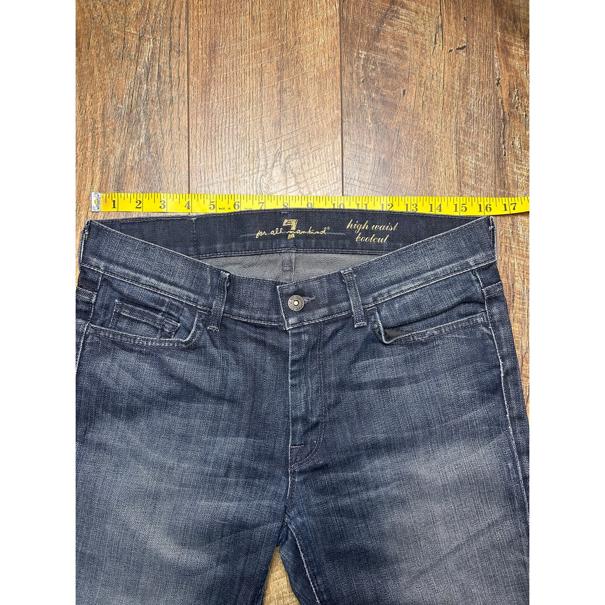 7 For All Mankind High Waist Bootcut Jeans 32x32 Style 717489 Designer Y2K Denim