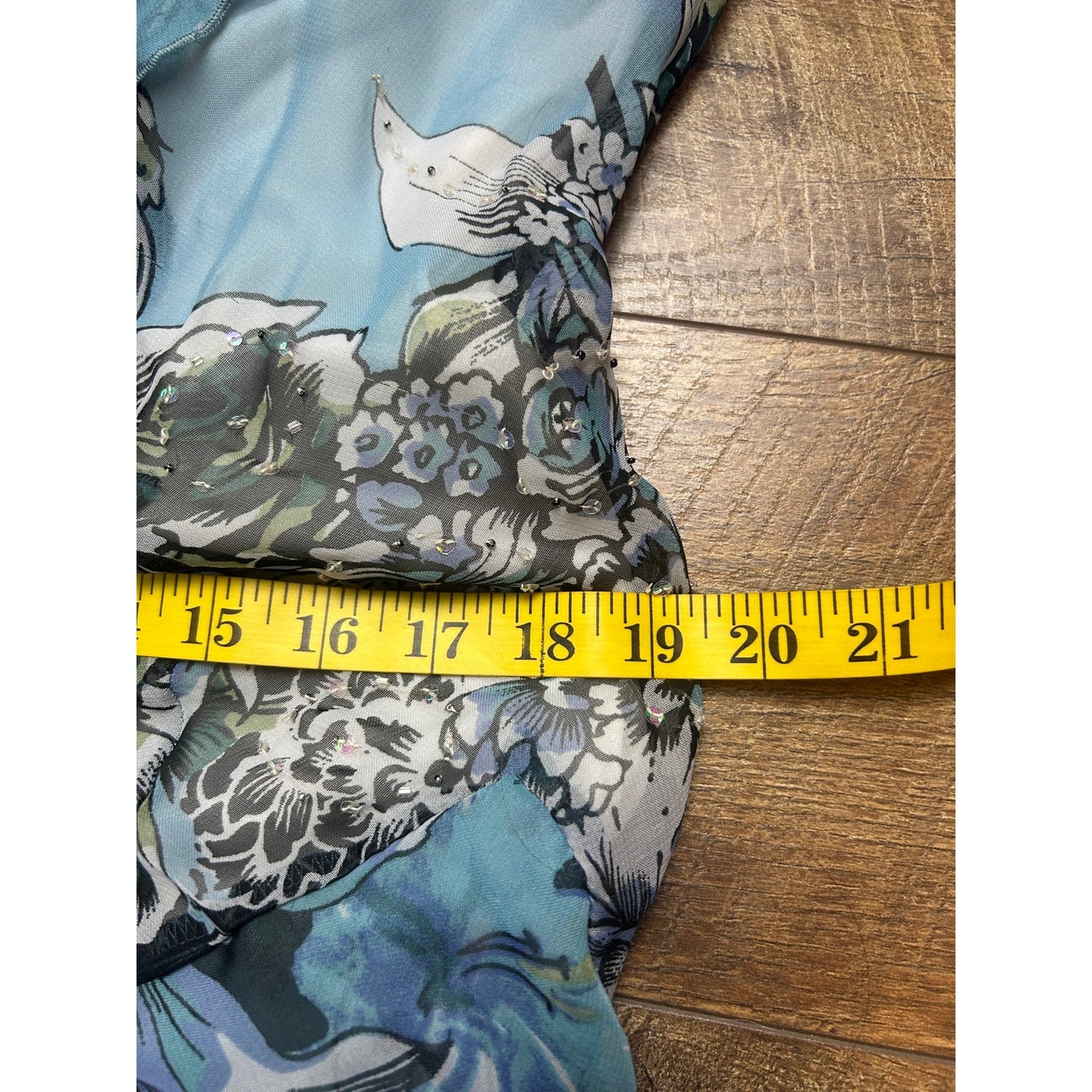 Dressbarn Y2K beaded fairycore dress beaded asymmetric chiffon dress