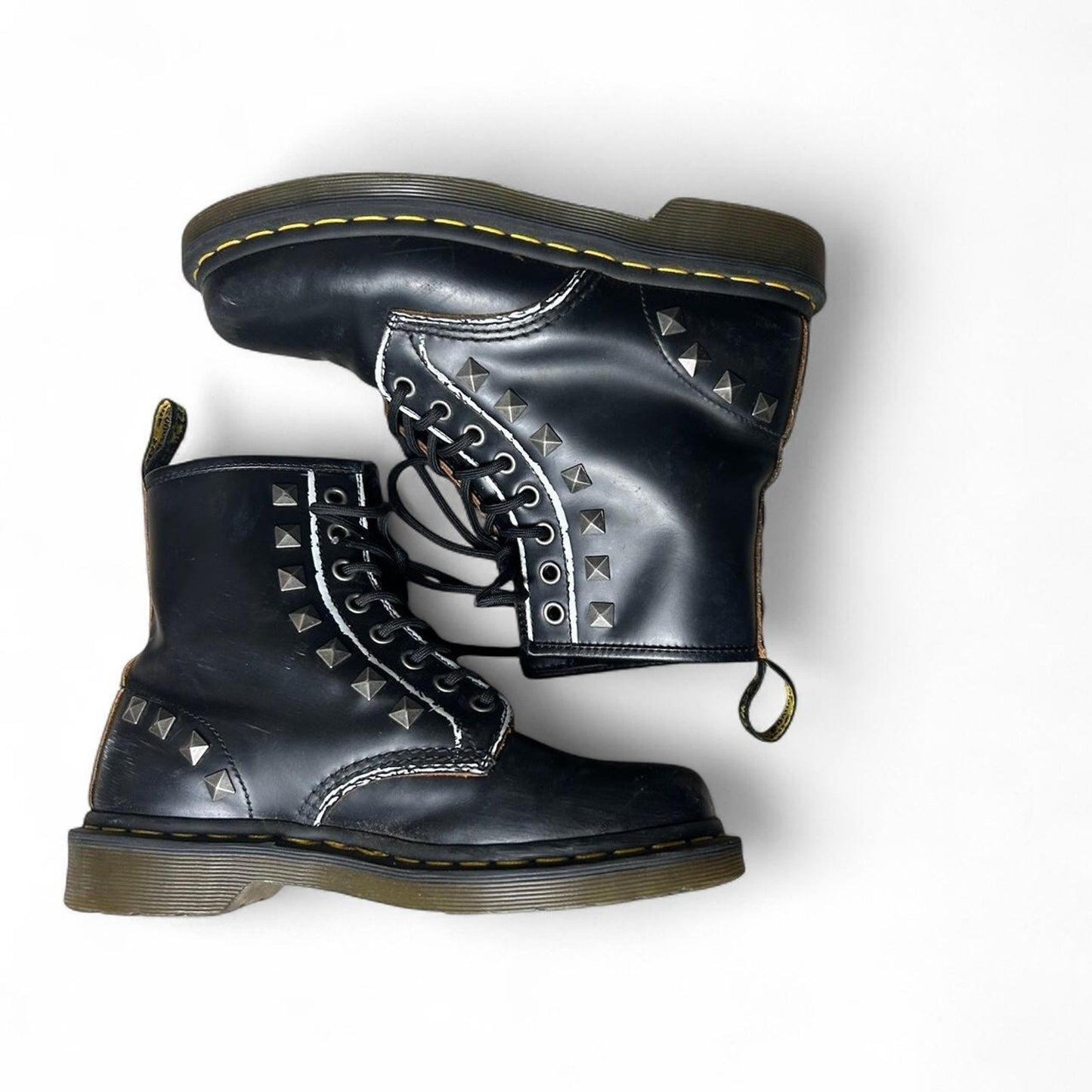 dr martens size 7 studded black mace 1460 combat boot