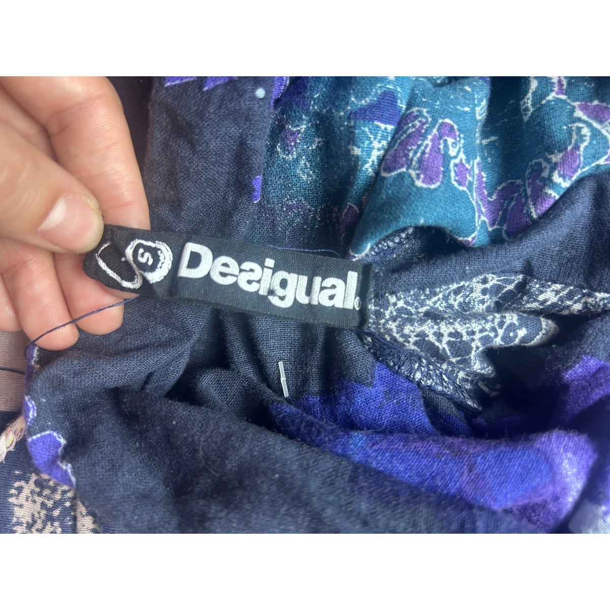 Desigual hooded long sleeve top size small