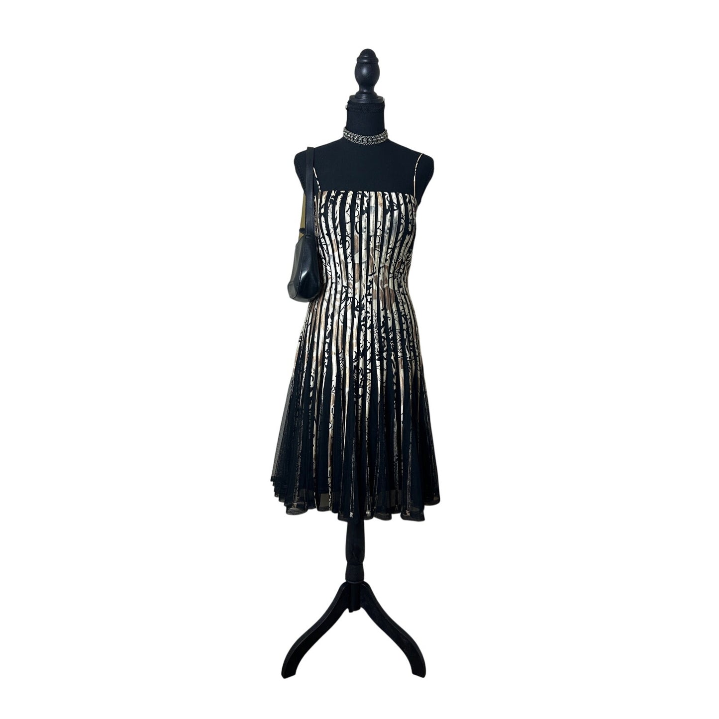 Robe évasée avec ruban Dark Fairy Y2K JS Collections style Cavalli Whimsigoth Taille 6