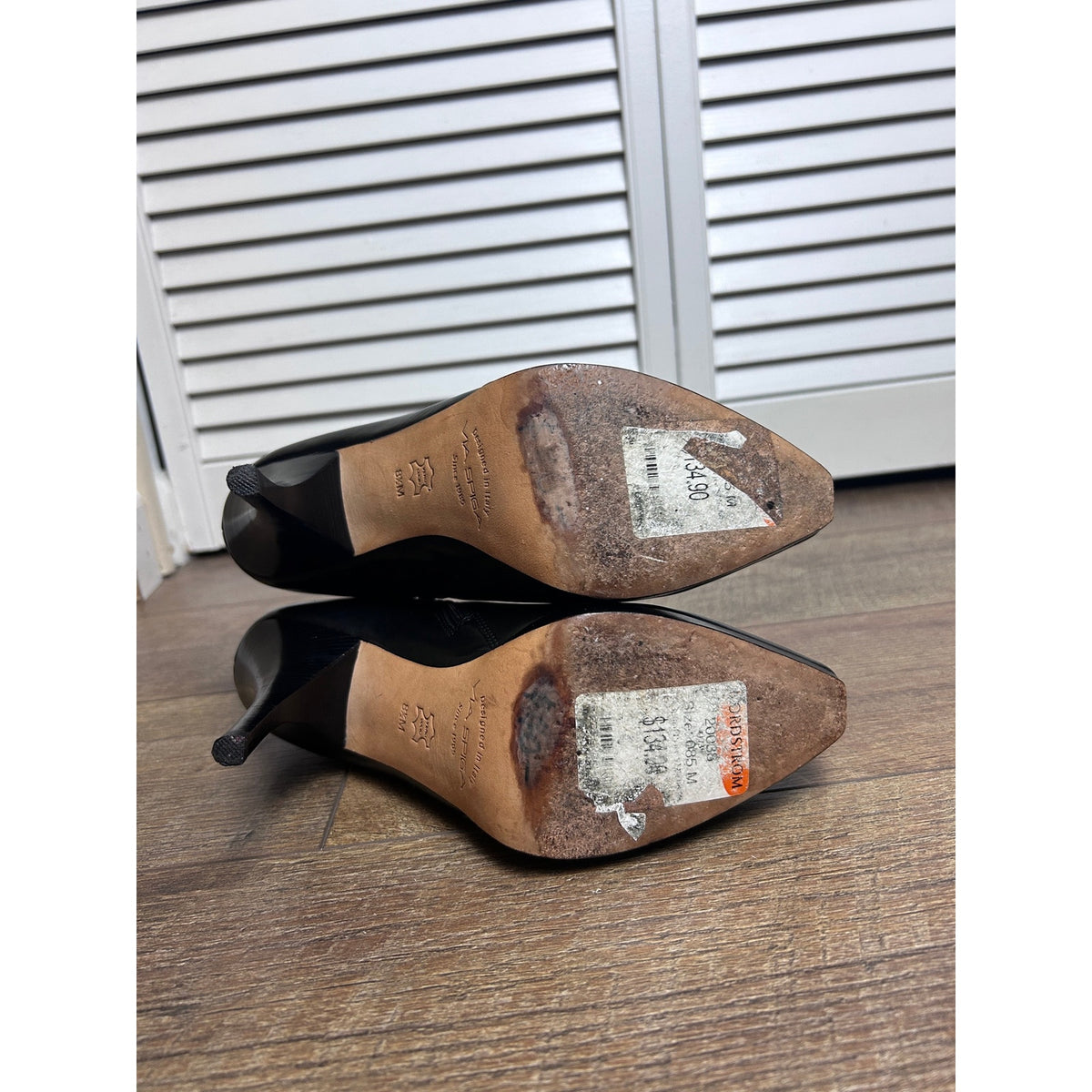 Vintage Via Spiga Stellito Boots Made in Italy Leather Designer 8.5M
