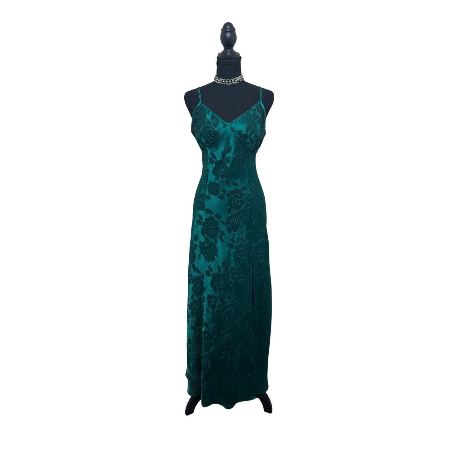 Robe nuisette longue vert émeraude Victoria's Secret Gold Label vintage années 80 💚✨