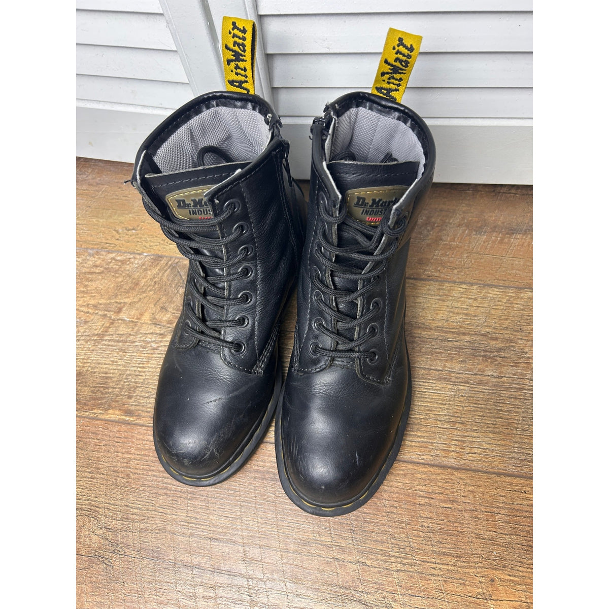 Dr. Martens Steel Toe Slip Resistant Work Boots Black UK 4 Women's US 6