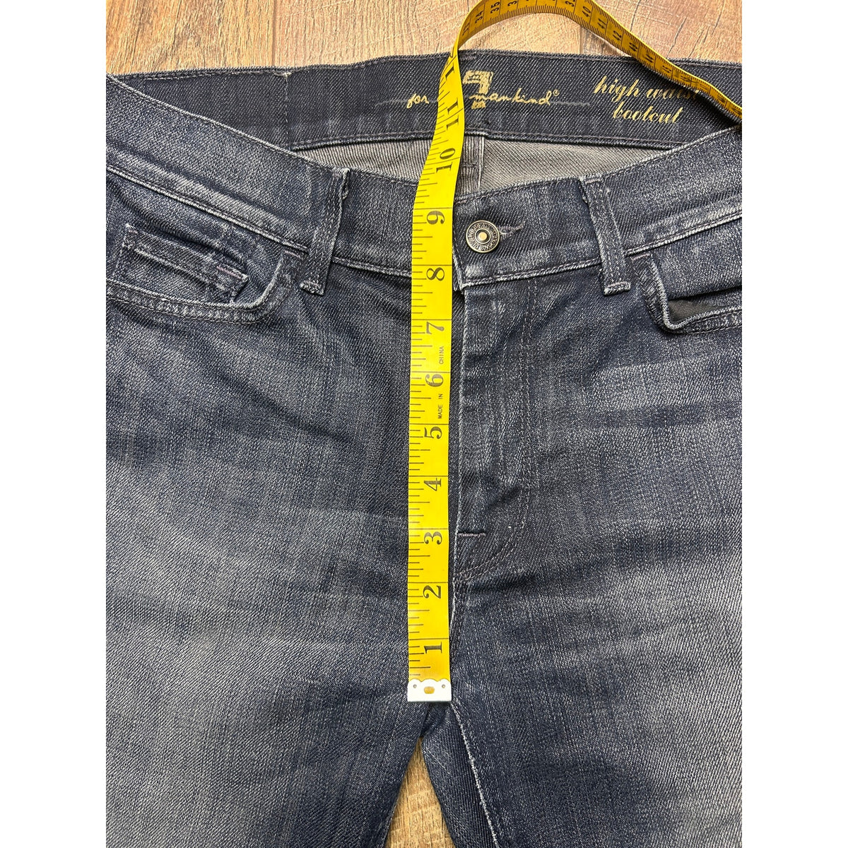 7 For All Mankind High Waist Bootcut Jeans 32x32 Style 717489 Designer Y2K Denim