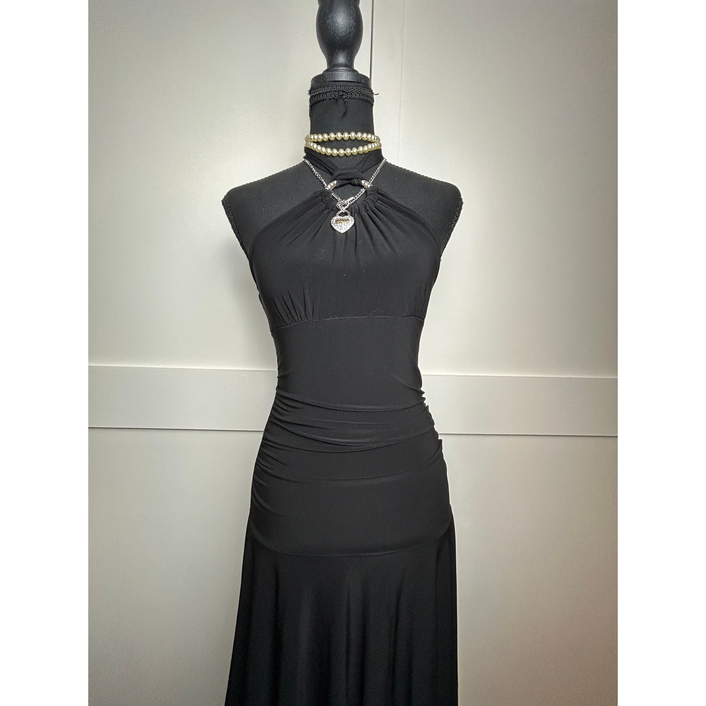 Y2K Indie Sleaze Dark Fairy Asymmetrical Hem Halter Dress MOCA Size M Going Out