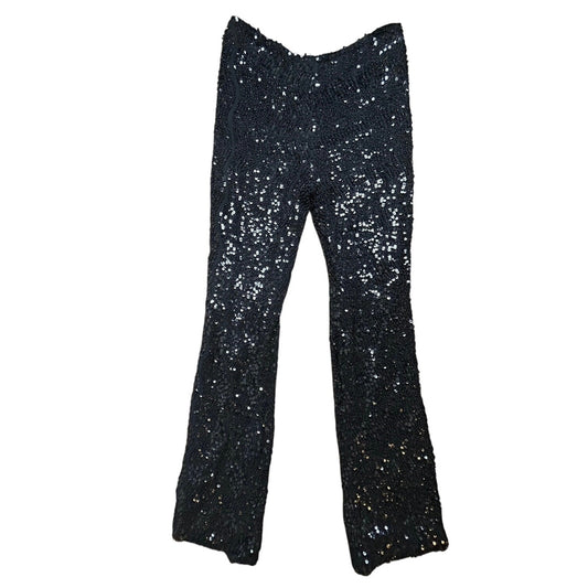 Halston, 100% silk sequin beaded disco pants extra small