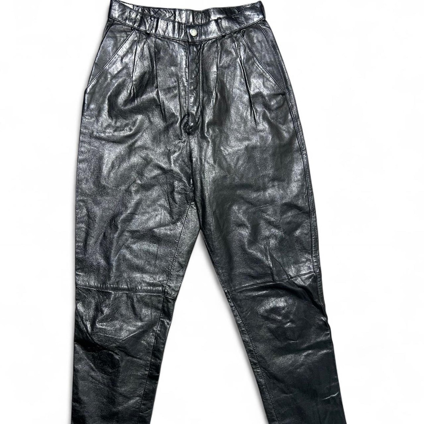 Tasmania leather straight leg pants 22x26