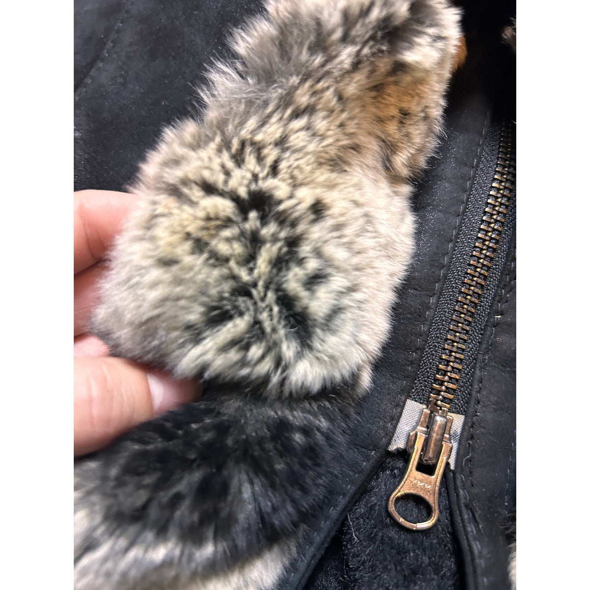 Pennambiance Exclusive Collection Penny Lane Coat XL Chinchilla Fur Trim Real Fur Y2K