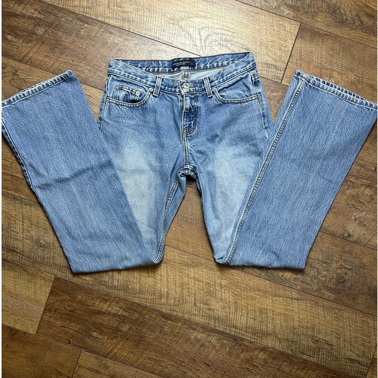 vintage y2k american eagle light wash bootcut jeans mid rise 29x32 indie sleaze