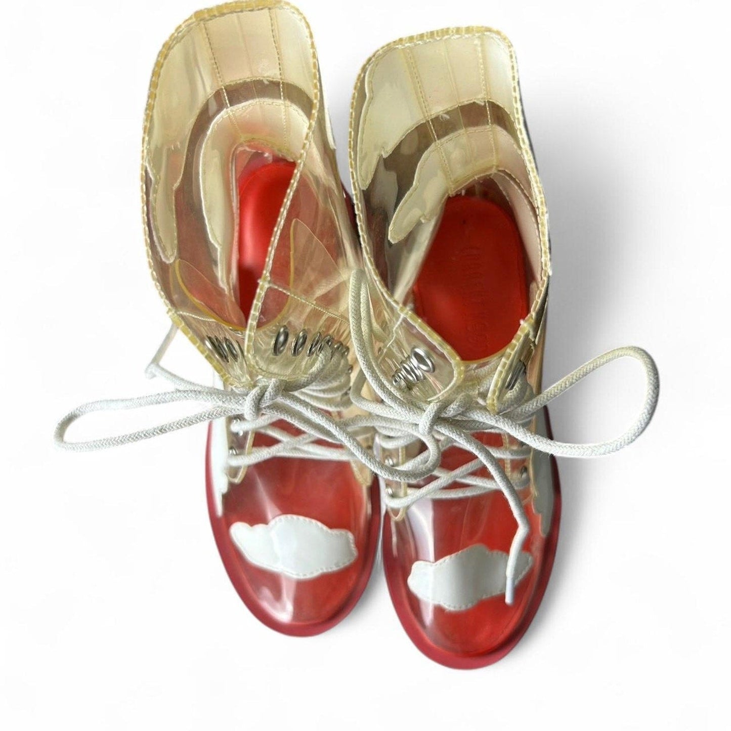 Dolls kill current mood rainbow platform cloud boots size 6m