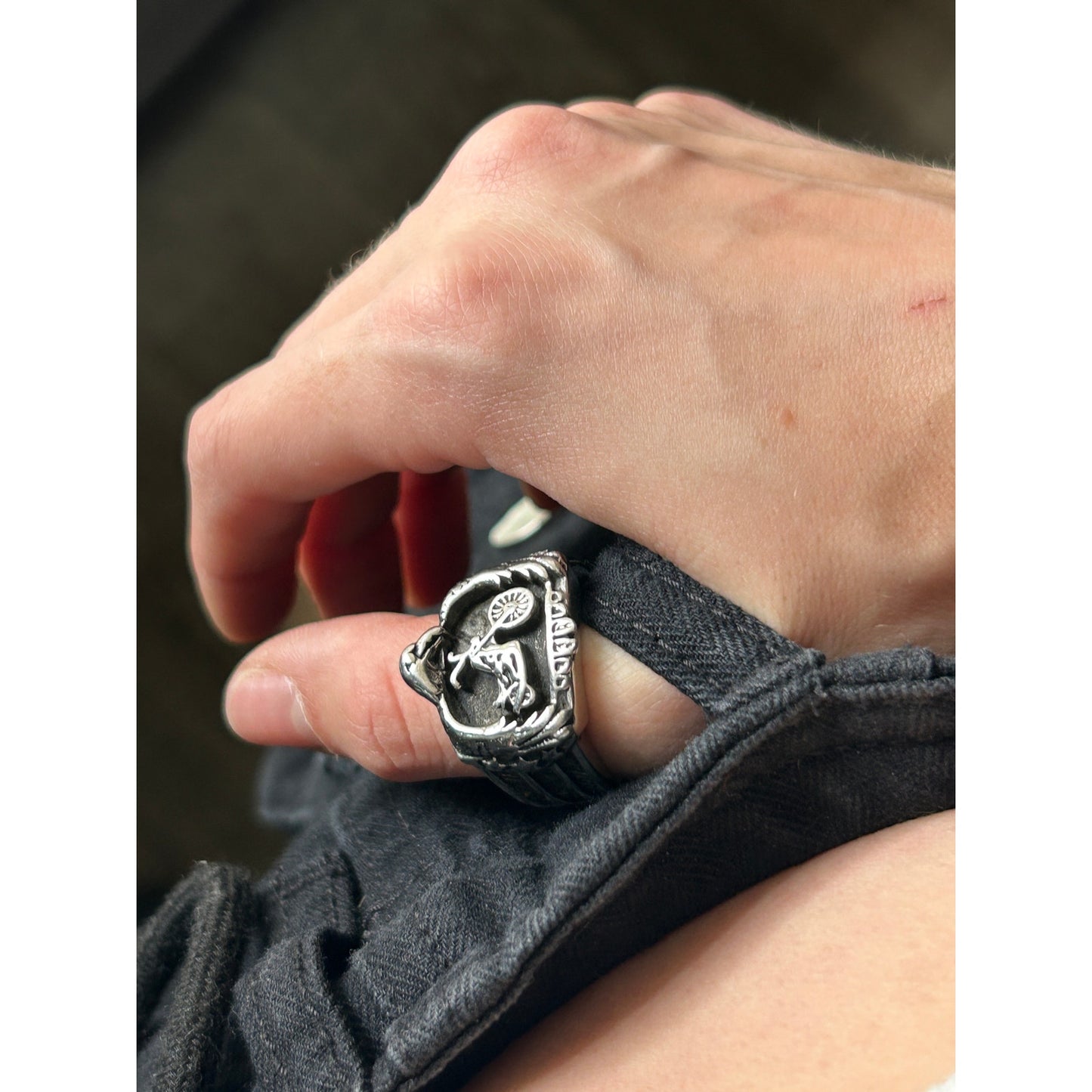 Harley Davidson Eagle Frame Biker Ring