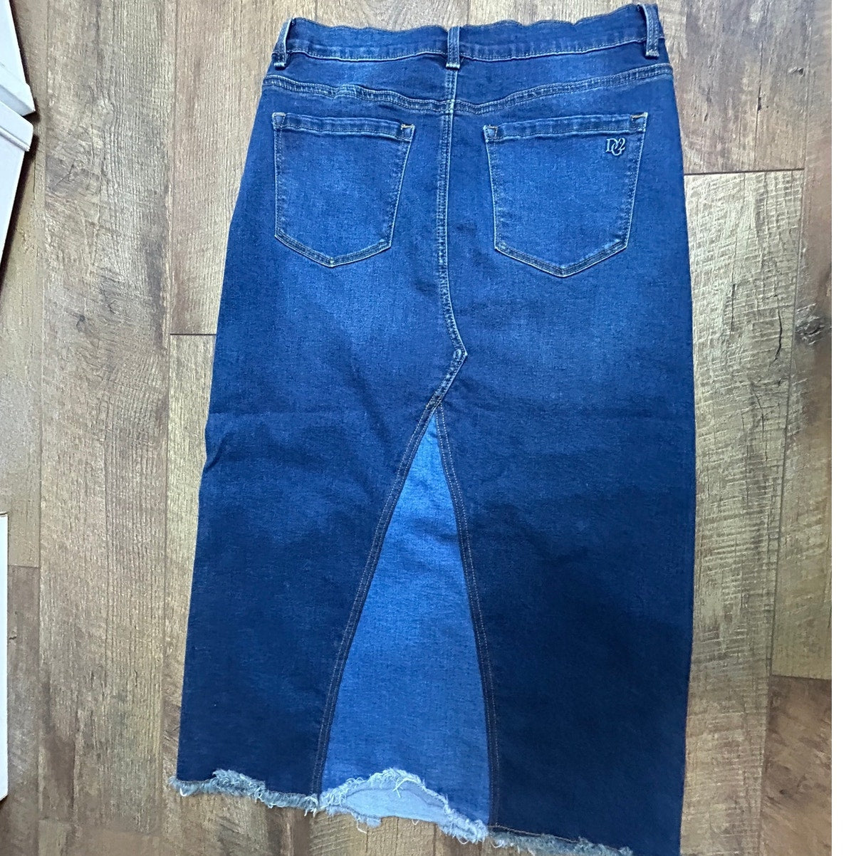 y2k patchwork denim maxi skirt diane gilman 30x32
