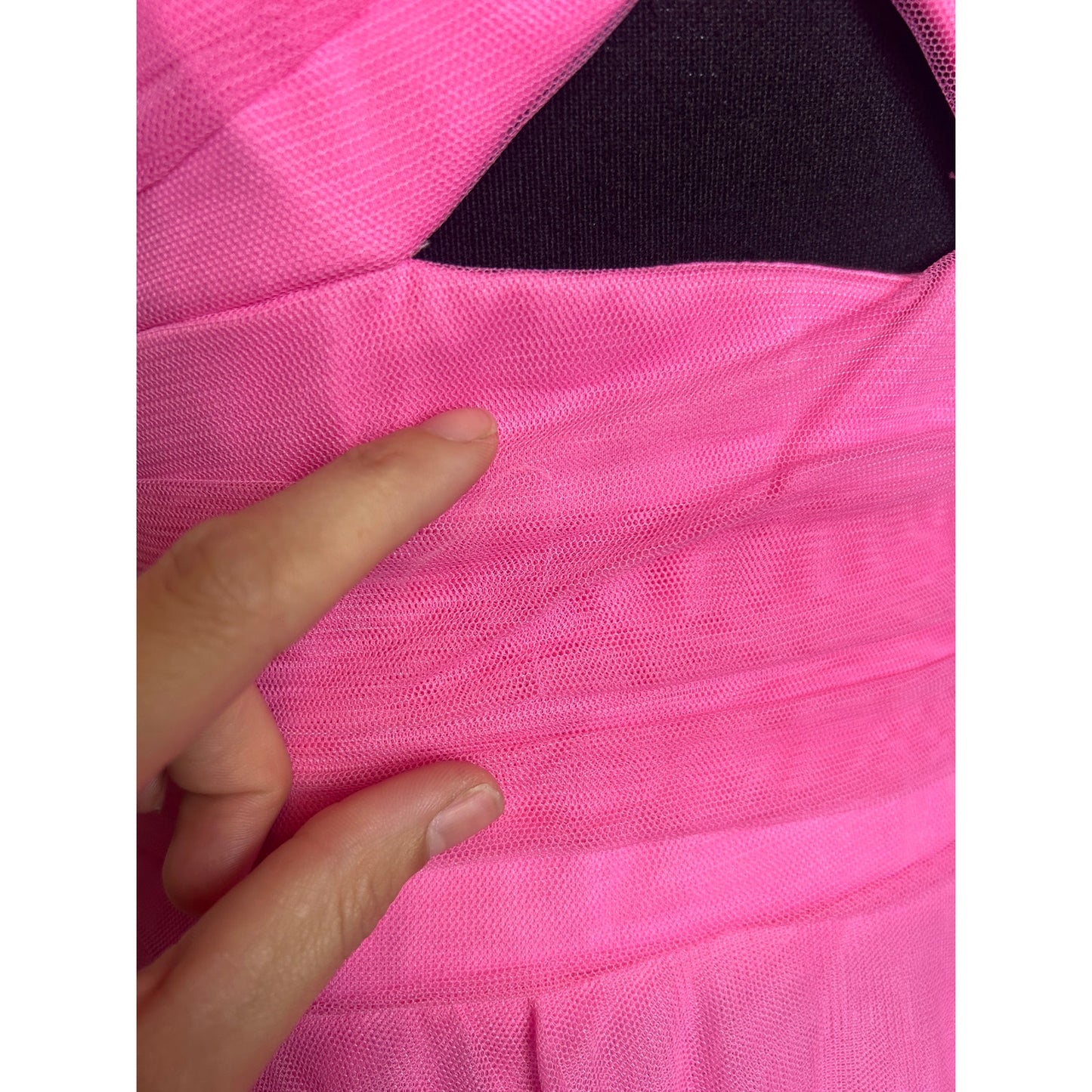 y2k cache hot pink fairy hem strapless dress size 8 coquette harajuku
