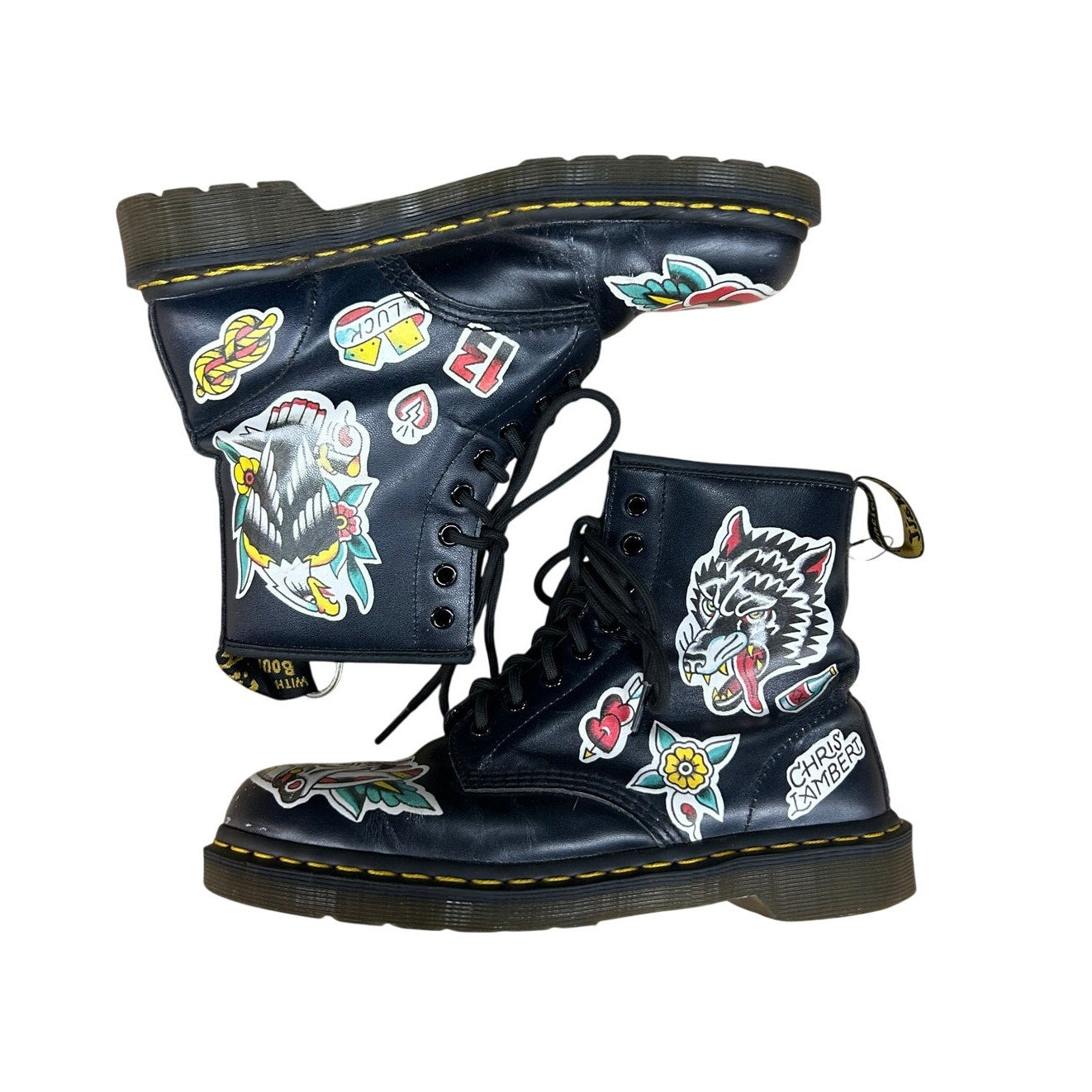 dr marten 1460 chris lambert tatouage traditionnel taille 8 1/2 L