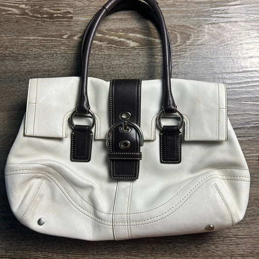 Coach White Leather Soho Shoulder Bag 2007 Y2K - Authentic with COA F10913