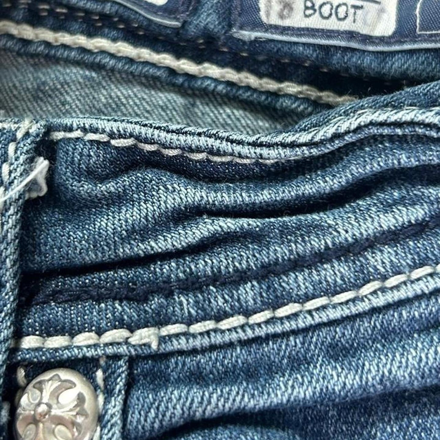 Miss me size 28x33 blue low rise bootcut