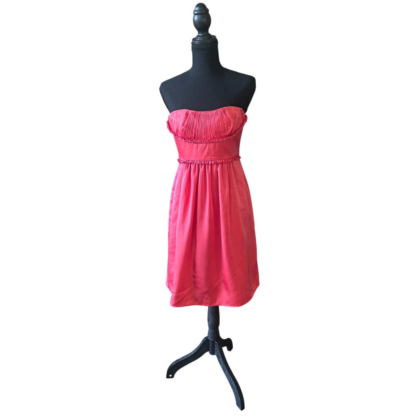 BCBG Max Azria Babydoll Kleid ärmelloses Satin-Minikleid Bridgerton Vibes