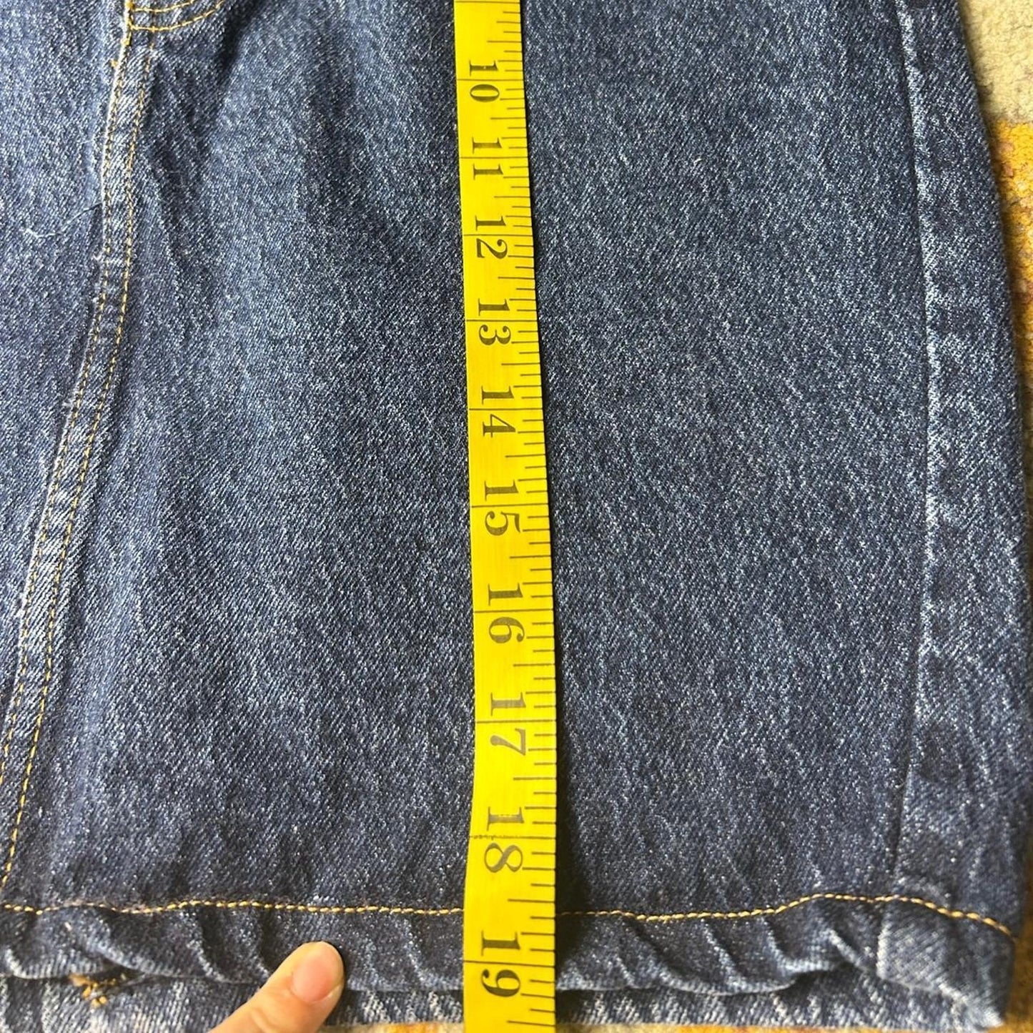 1980s Gitano express size 24x19 stone wash knee length denim skirt