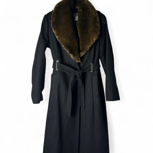 Worthington black wool trench coat