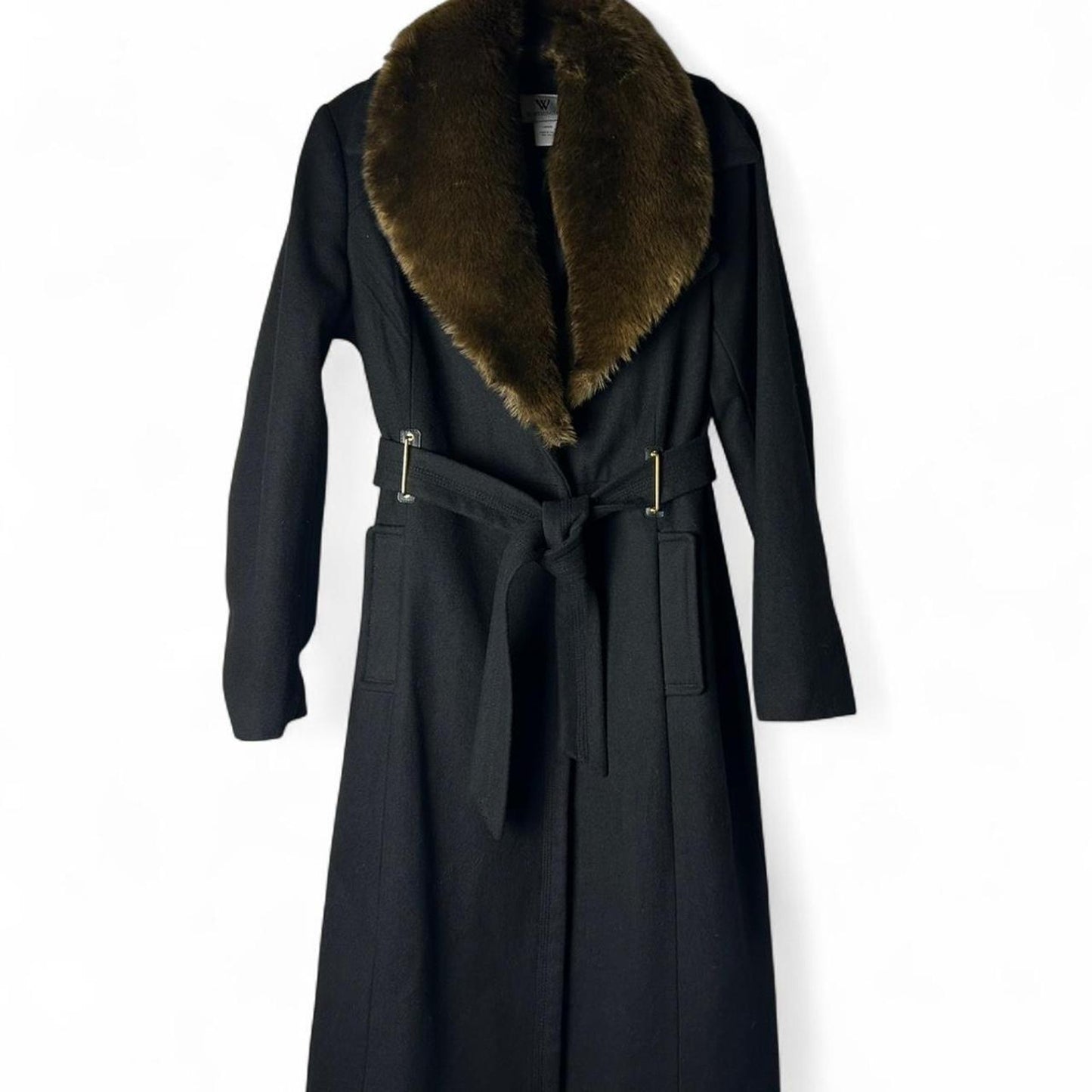 Worthington black wool trench coat