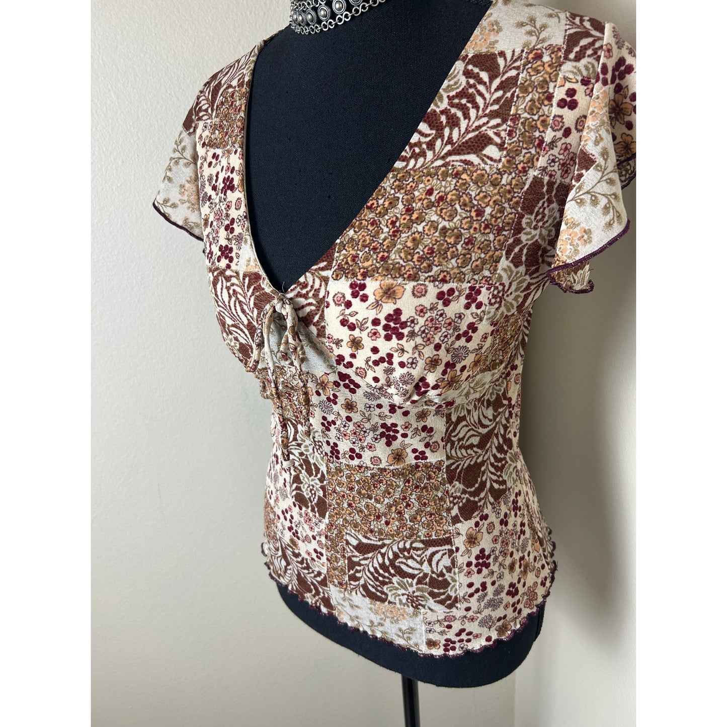 Y2K Indie Sleaze „Eye Candy“ Graphic Top Größe L Edgy Grunge Club Kid