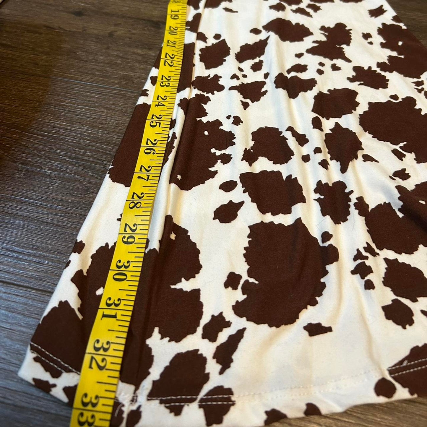 Brown and white cow print