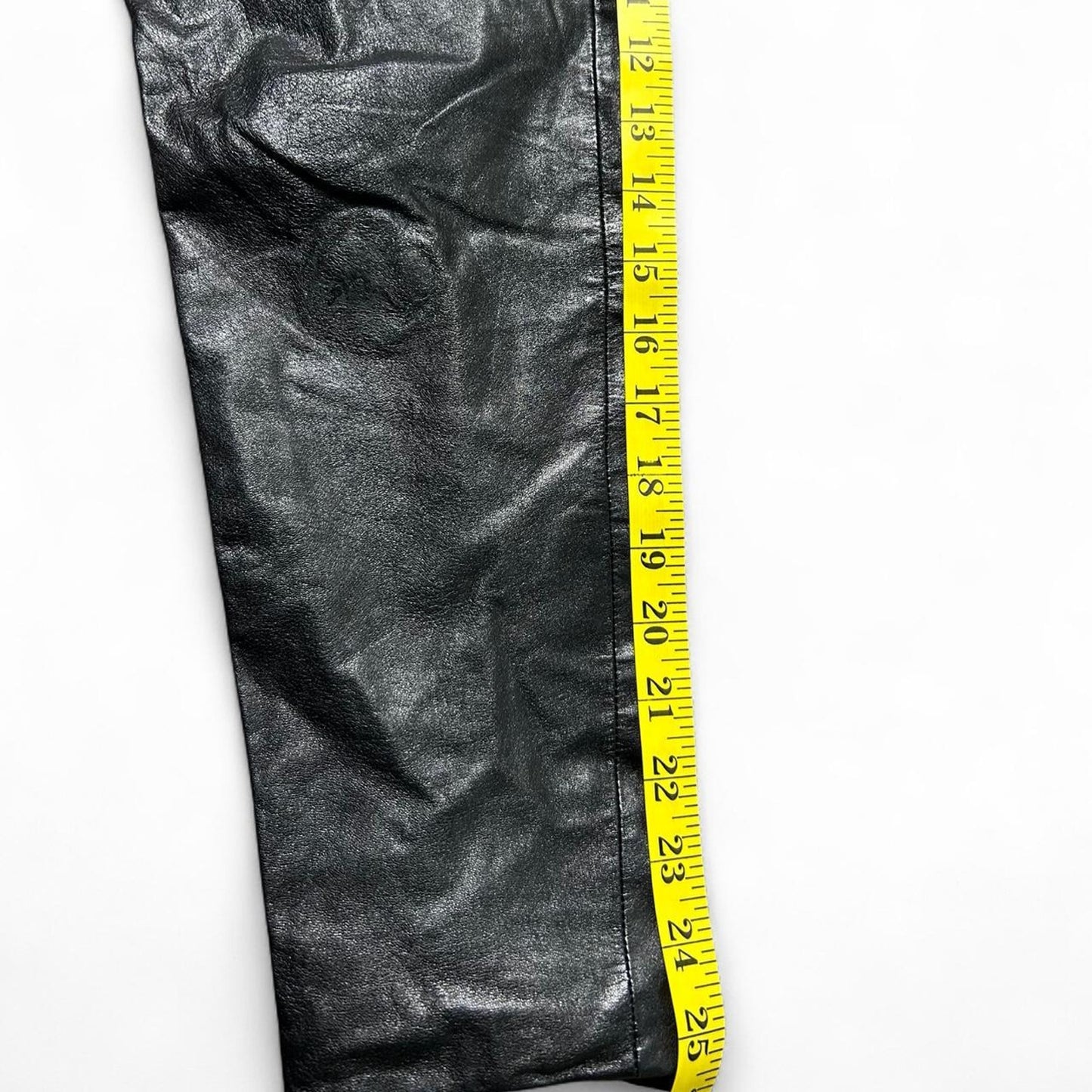 Tasmania leather straight leg pants 22x26