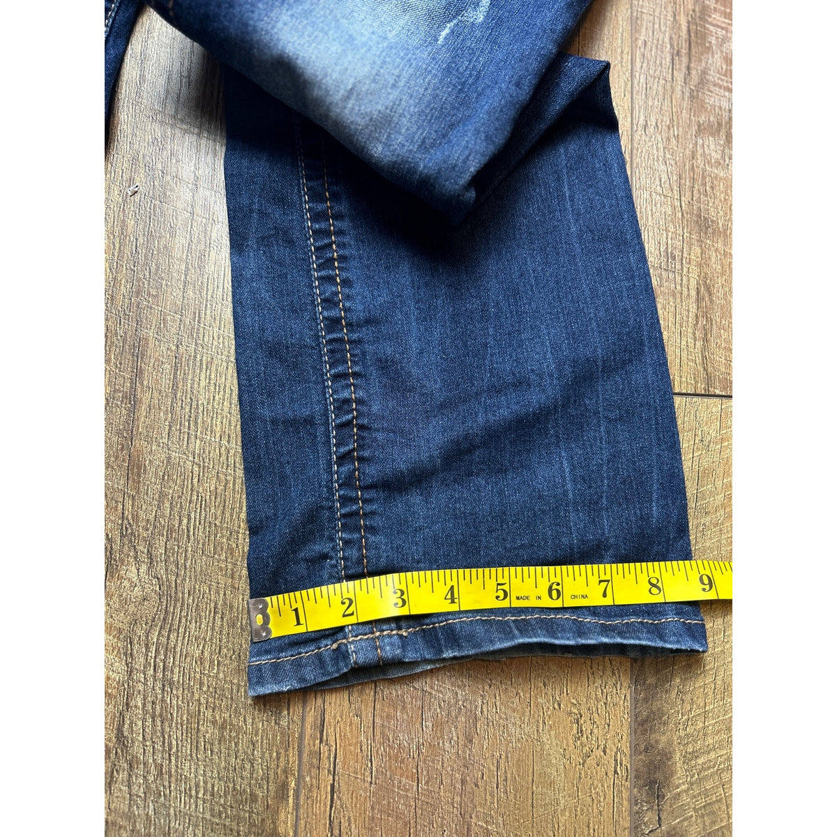Seven For All Mankind Slim Boot Jeans Medium Wash Faded Denim Size 12