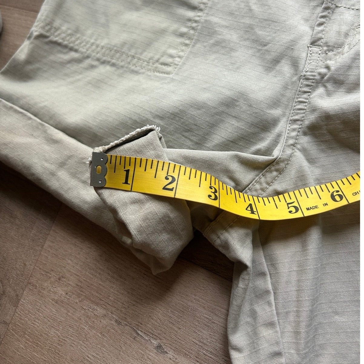 y2k faded glory 100% cotton cuffed khaki shorts mandalay brown rn 89169