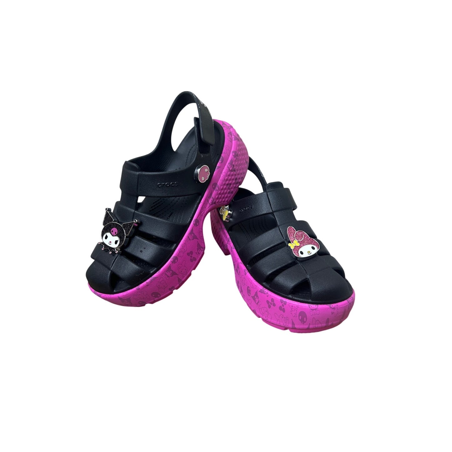 Crocs Karumi My Melody Plateau Mary Jane Pink Black Größe 8 Kawaii Sanrio