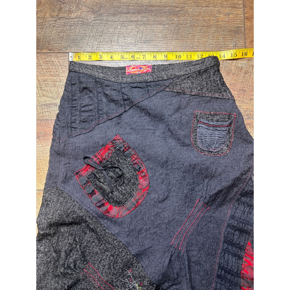 Euro grunge Adventures des Toiles Hiver 2007 Patchwork Skirt EU 38