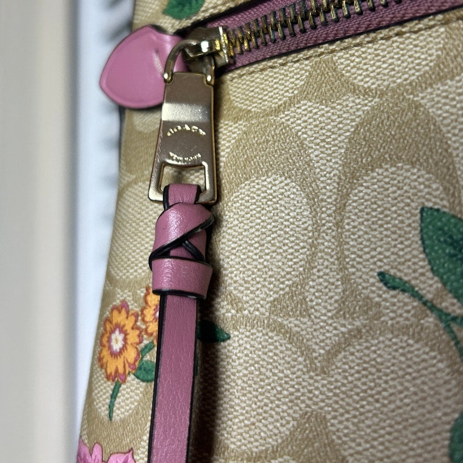 Coach backpack floral pattern
