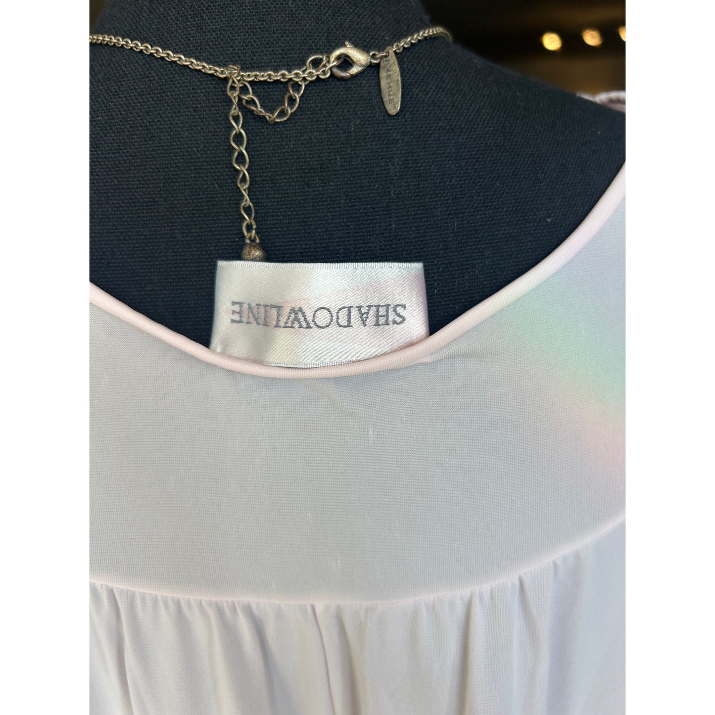 💕 Shadowline Baby Pink Nylon Nachthemd — Größe S