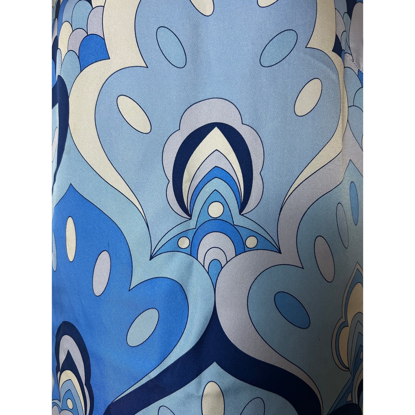 j mclaughlin cassidy aquarius print blau mod shift dress xs 60er jahre u-boot-ausschnitt sackkleid coastal chic resort