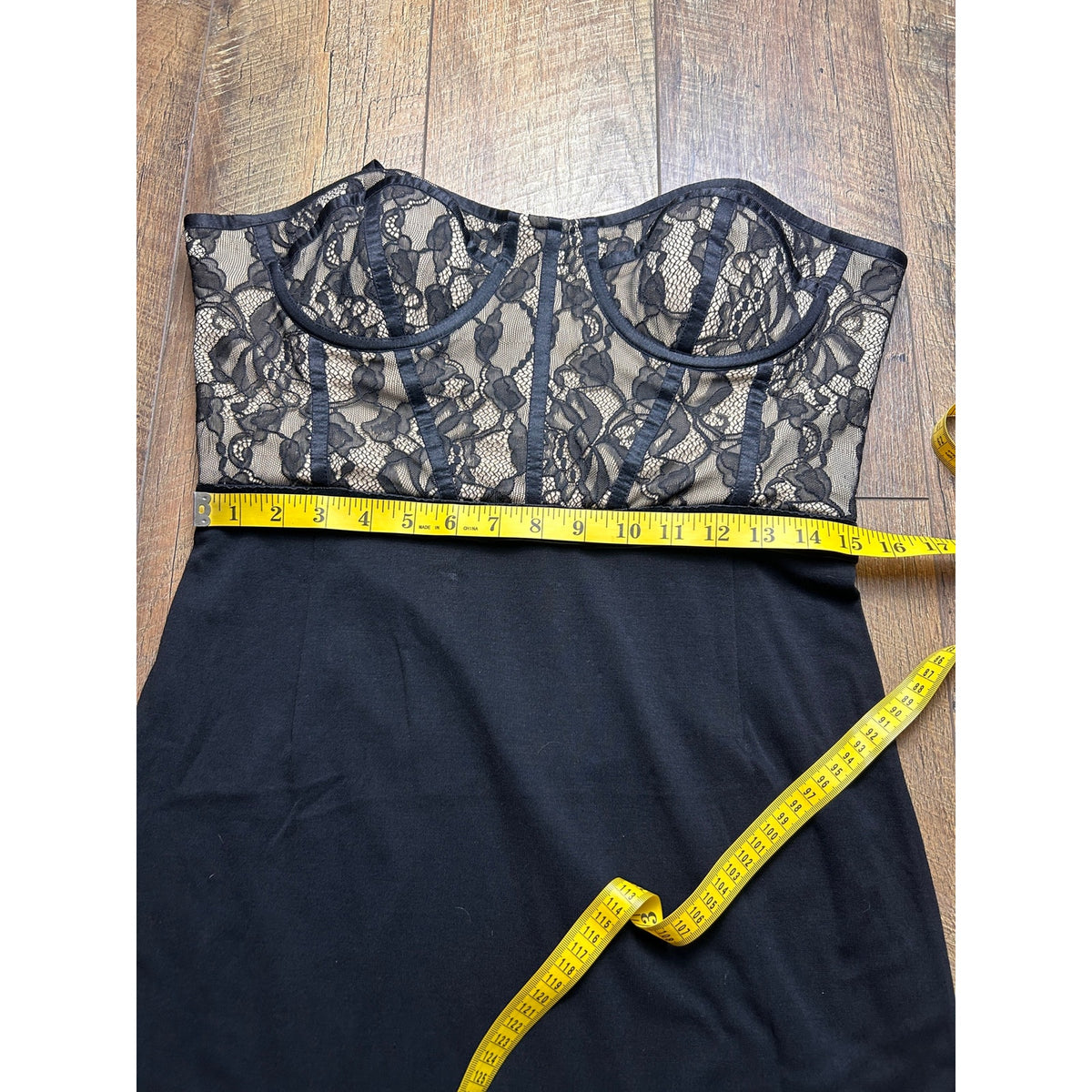 boston proper nude lace corset bodycon homecoming dress size 14