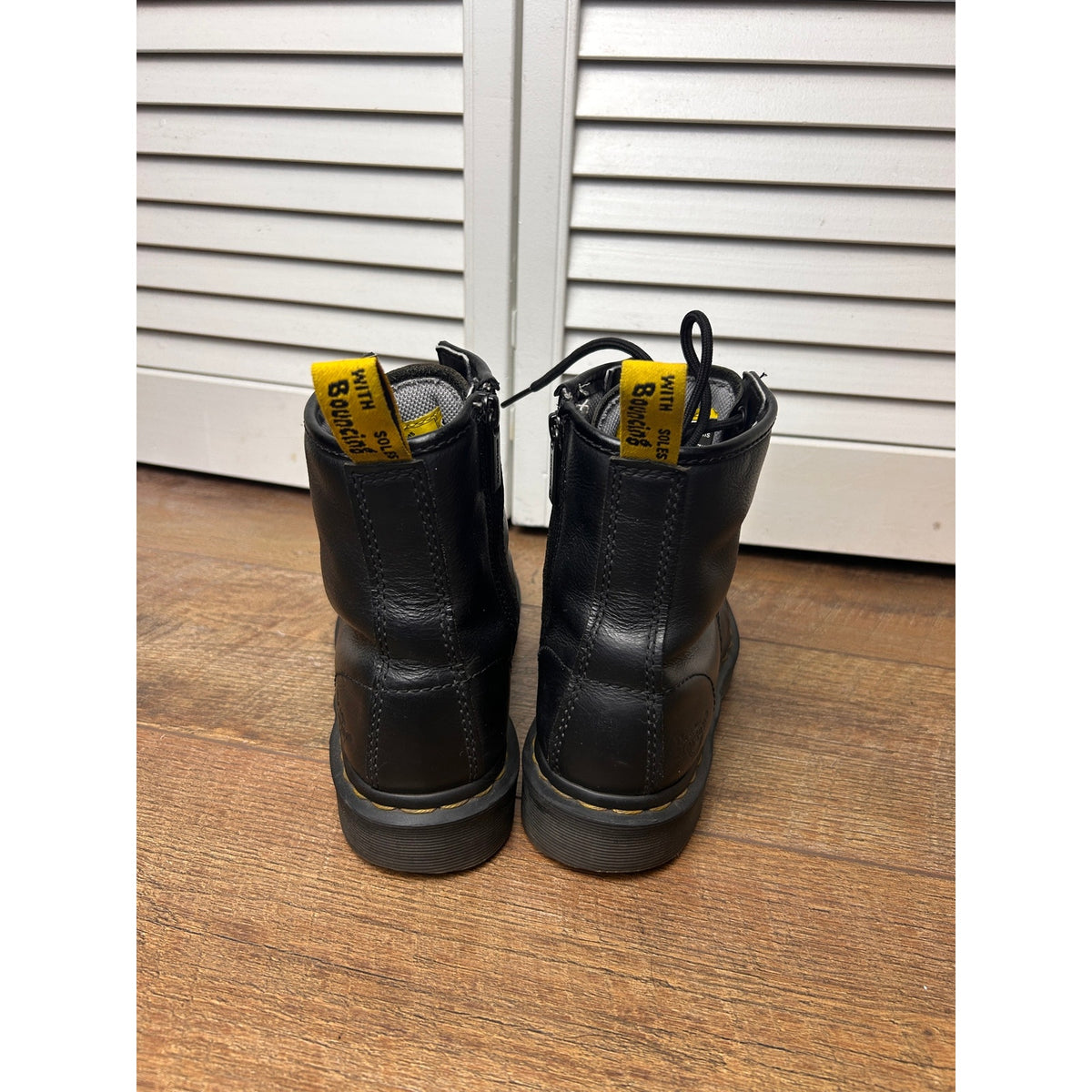 Dr. Martens Steel Toe Slip Resistant Work Boots Black UK 4 Women's US 6