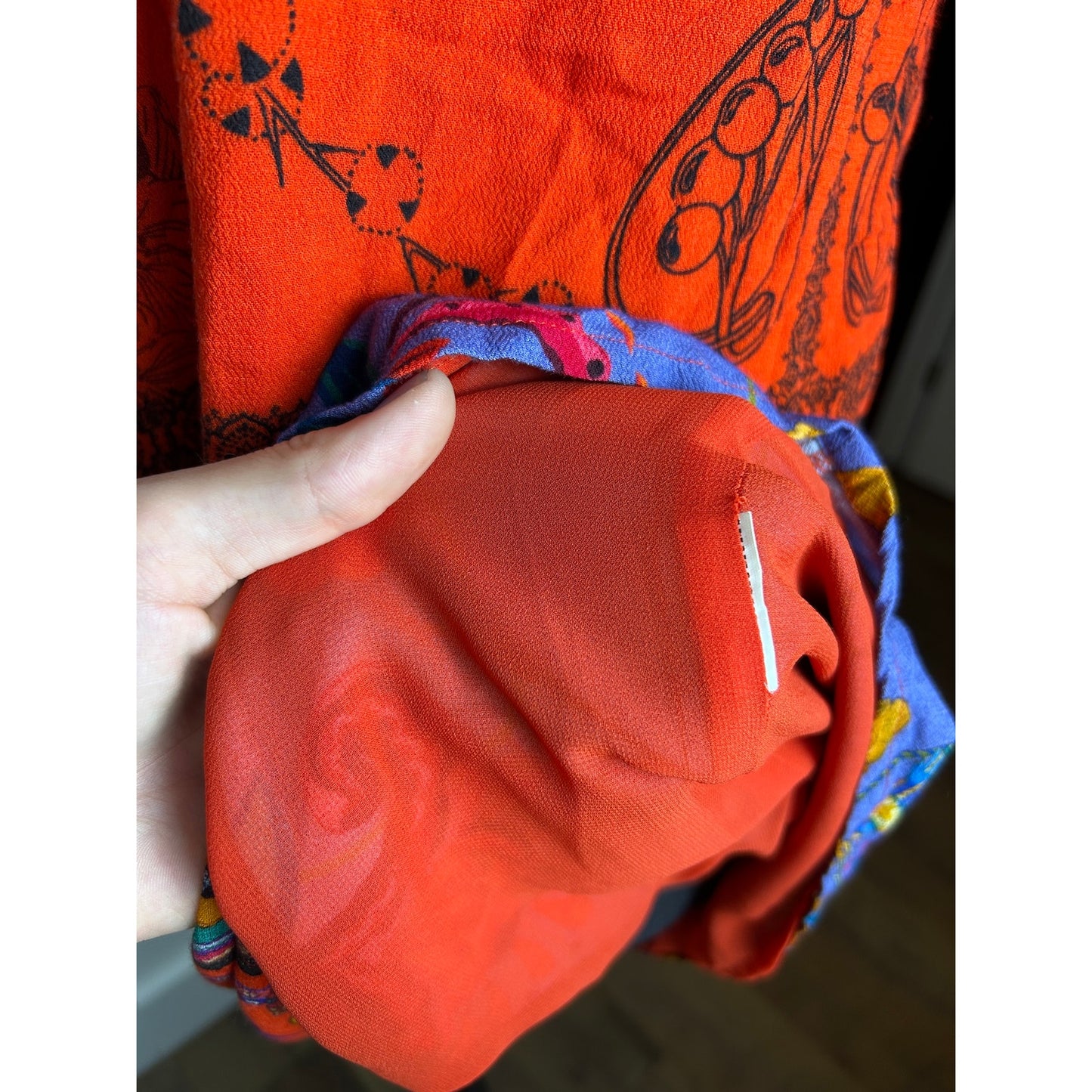 Robe Desigual Koda Taille 44 Imprimé Pégase Brodée Motifs Vifs Créateur Européen