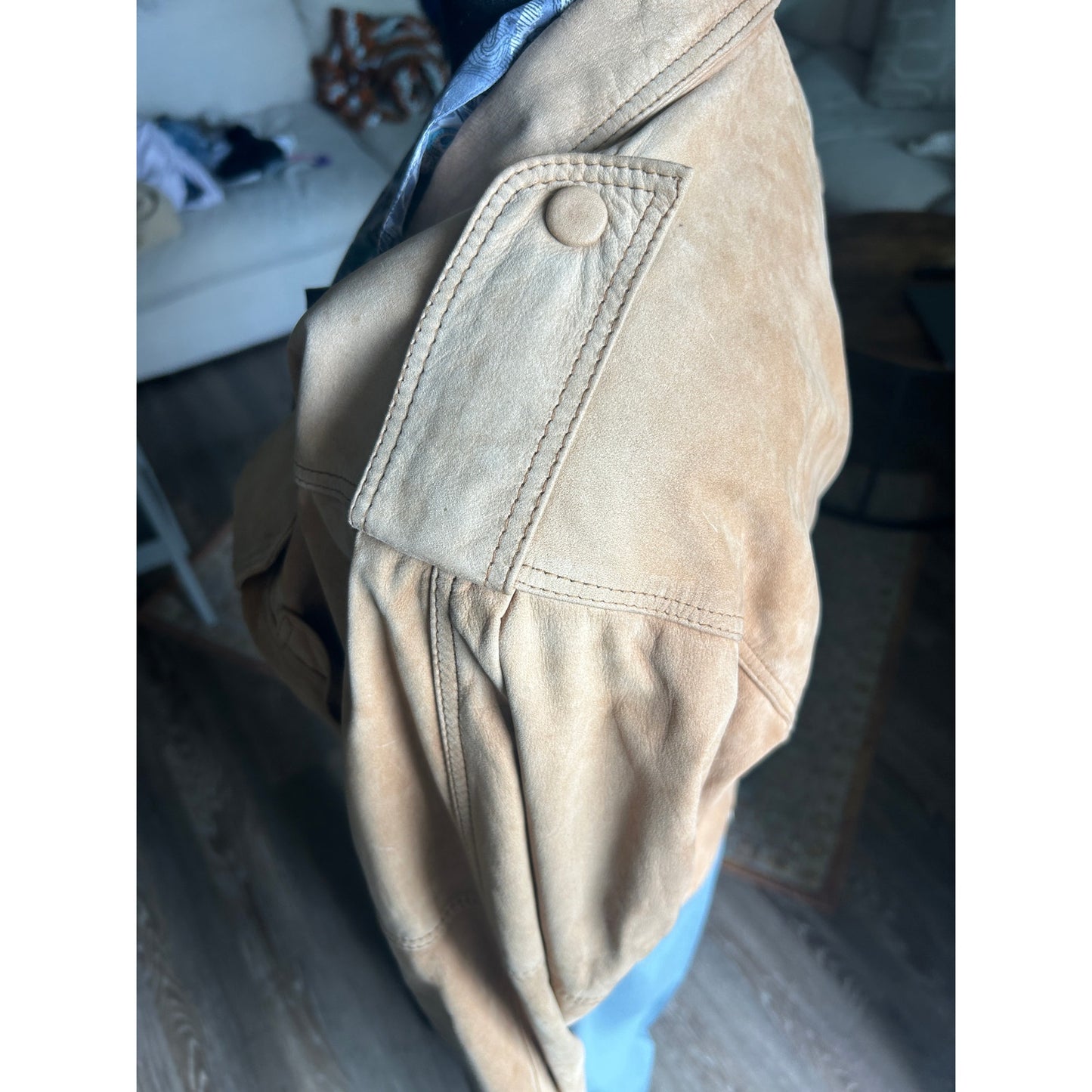 Harley Davidson Westernjacke aus Wildleder mit Futter, Scarface-inspiriert im Kokain-Cowboy-Stil