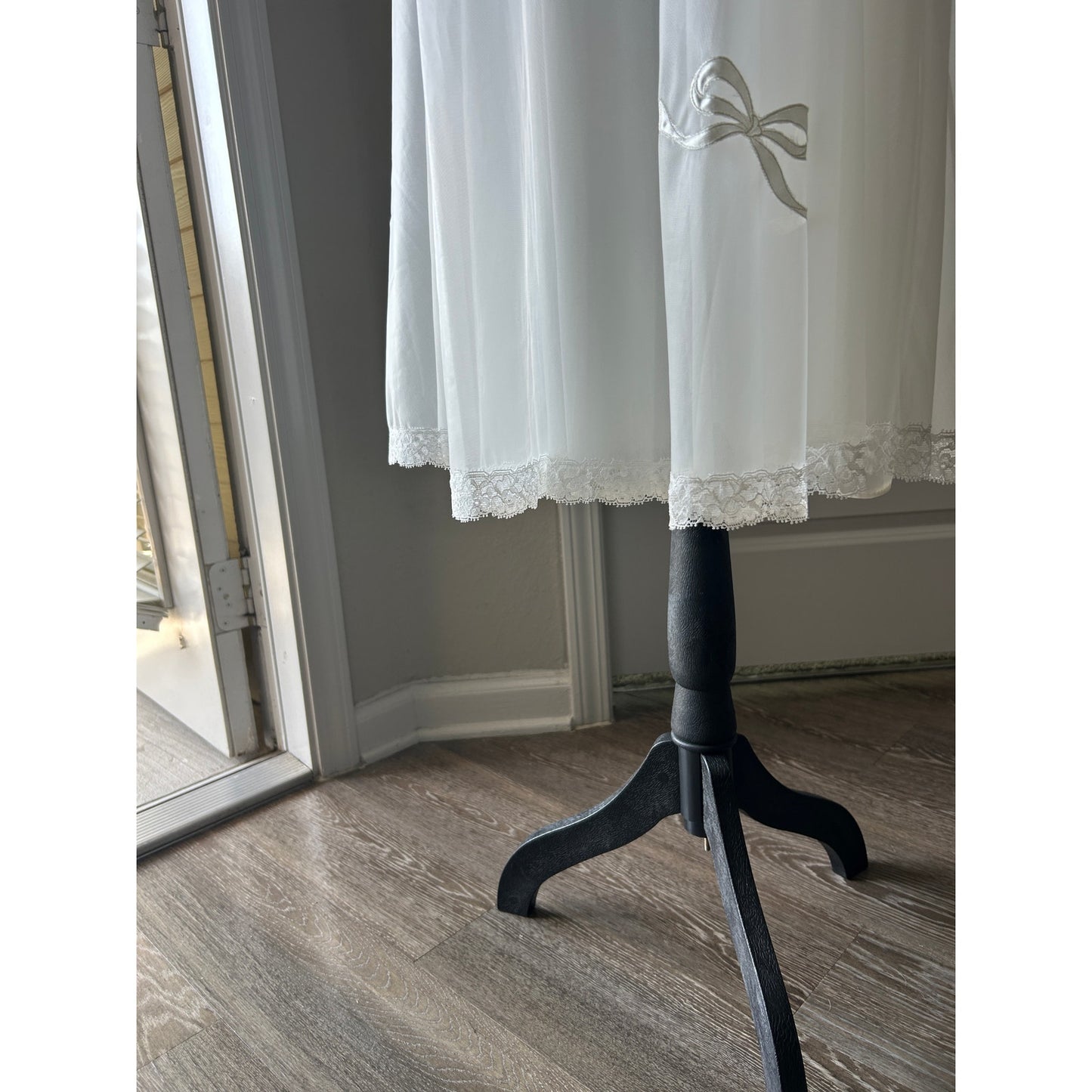 1960s Vanity Fair Bridal Peignoir Set Chiffon Robe + Slip Size S Vintage Bridal