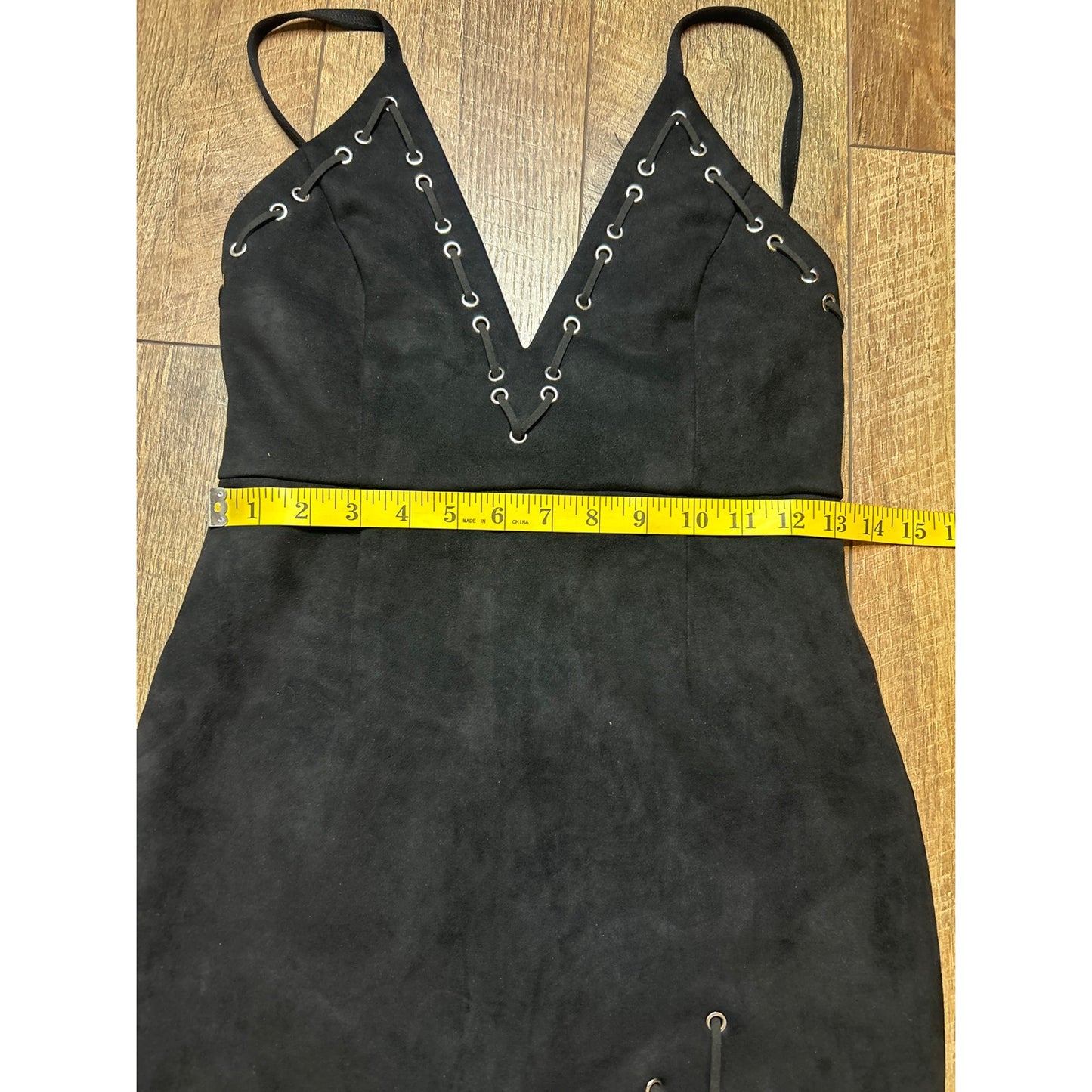 Hello Molly vegan suede lace up dress size 8 western alternative