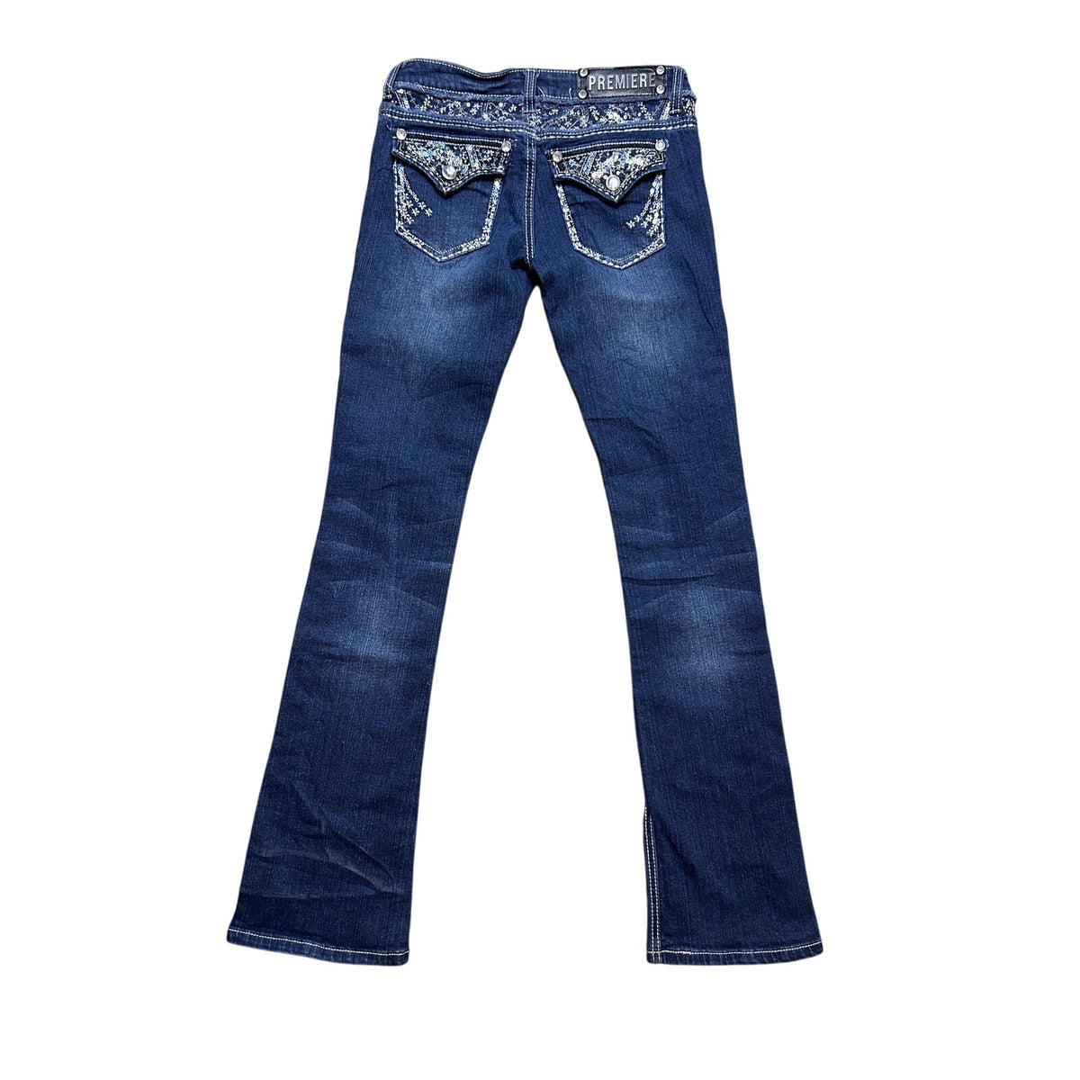 Rue 21 Premiere Y2K Glam Low Rise Slim Bootcut Jeans Size 0