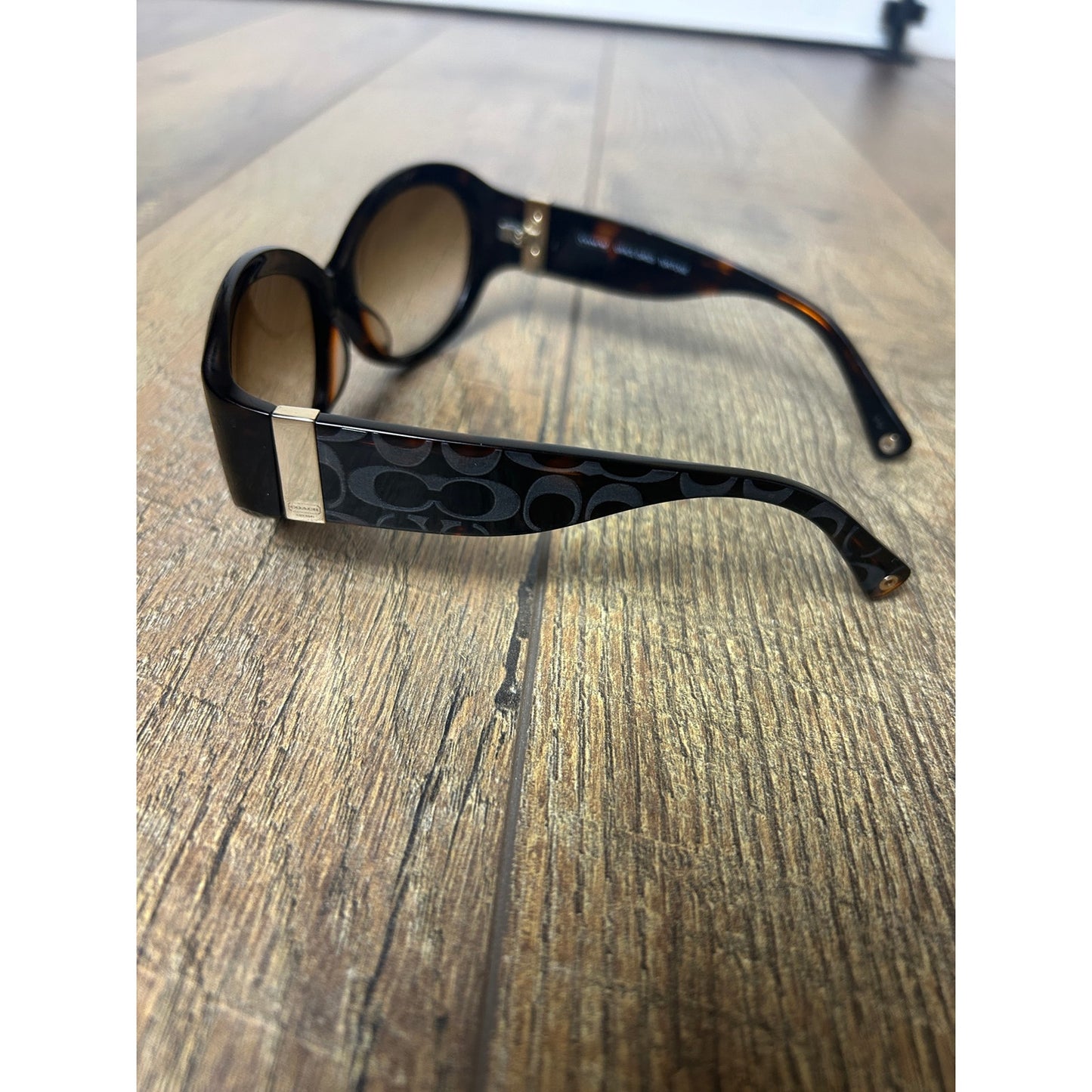 coach y2k sunglasses circle bug eye monogram