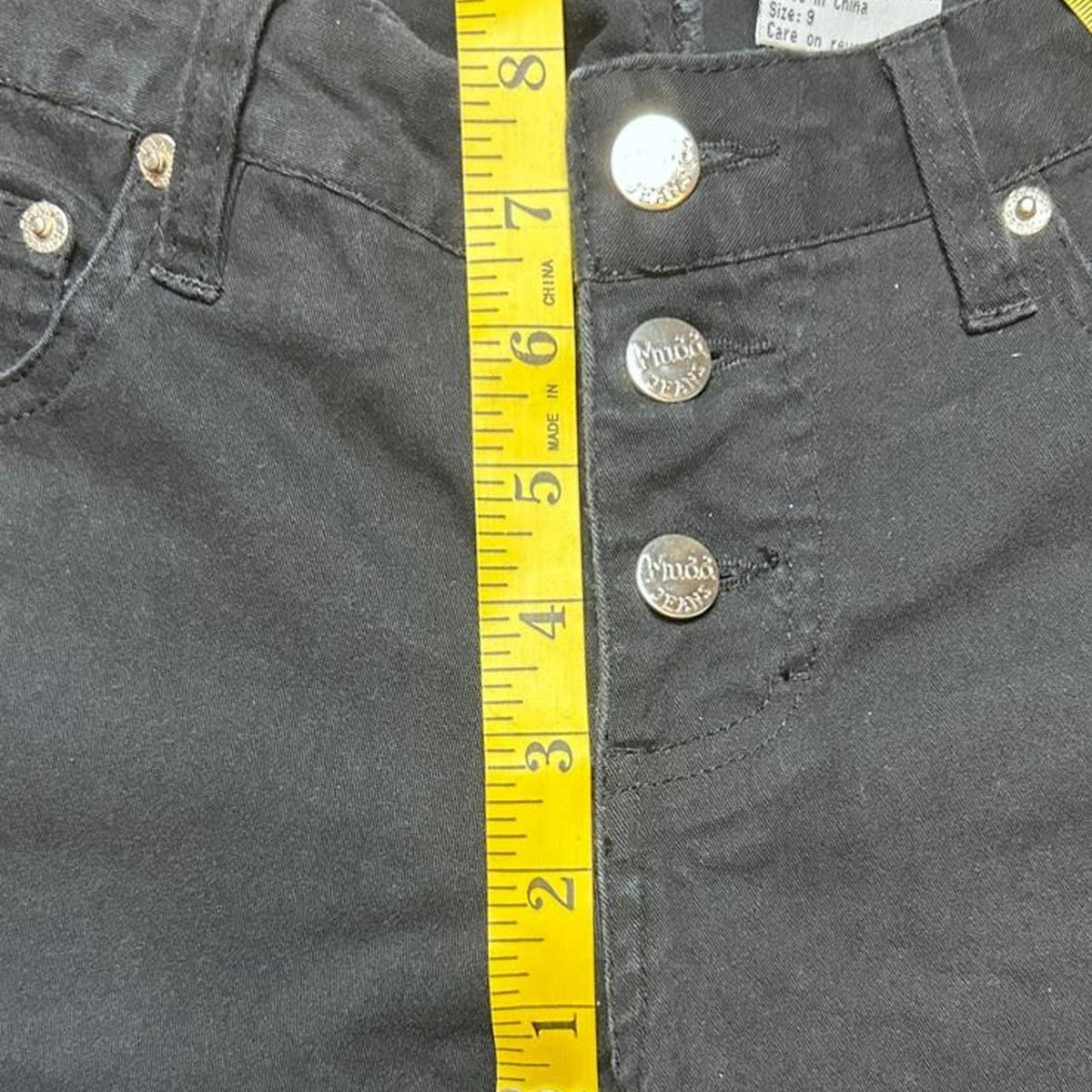 Mudd Y2K Black Low Rise Flare Jeans Grunge Goth Bootcut Denim Size 28